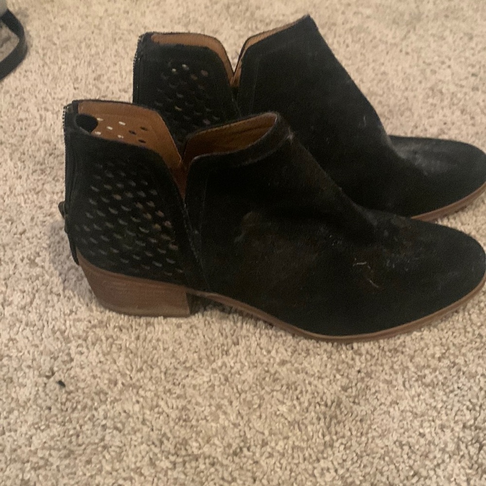 Black suede bootie
